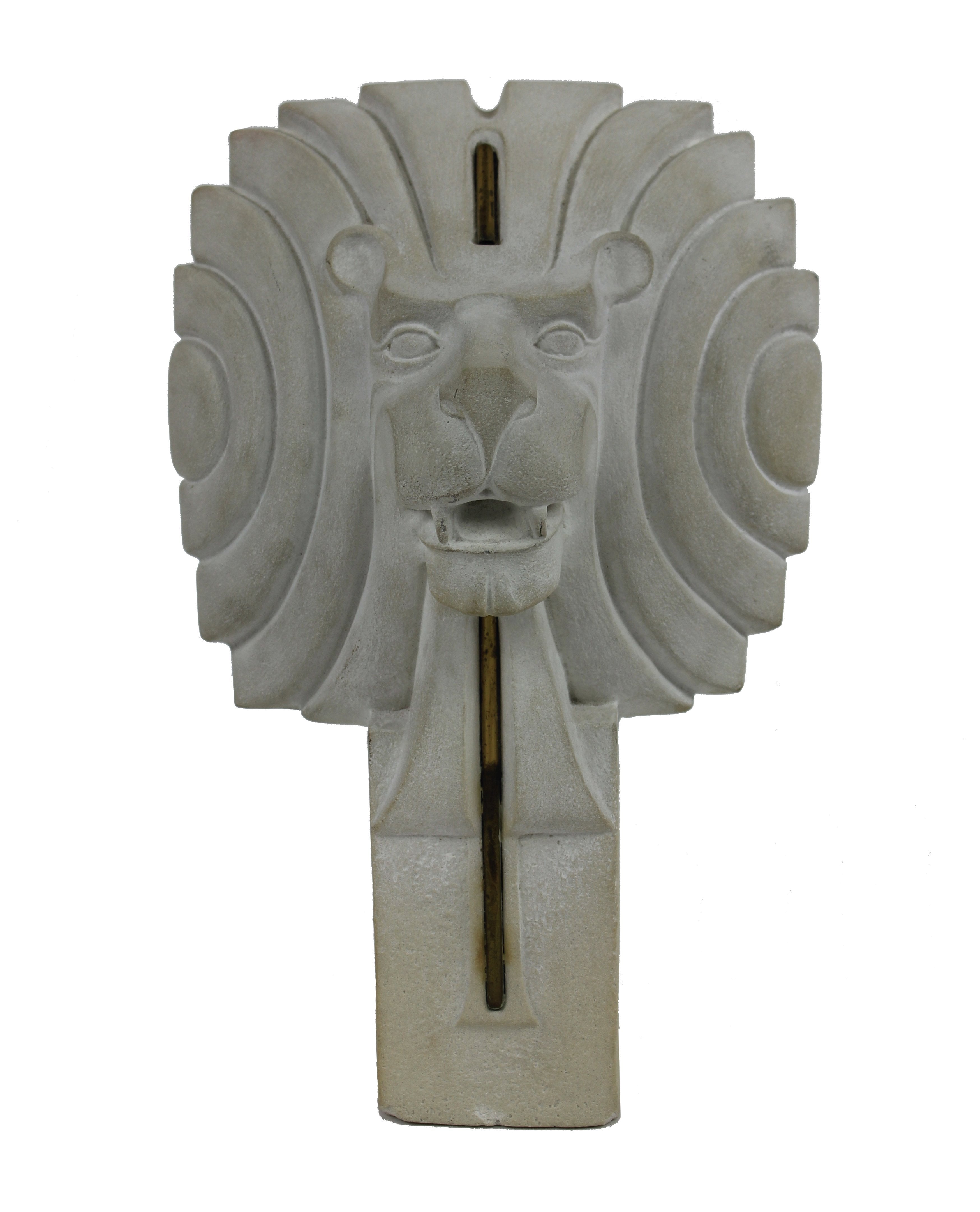 A French Modernist Stone Lions Head at 1stDibs