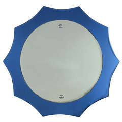 An Italian 50
s Blue Bordered Mirror