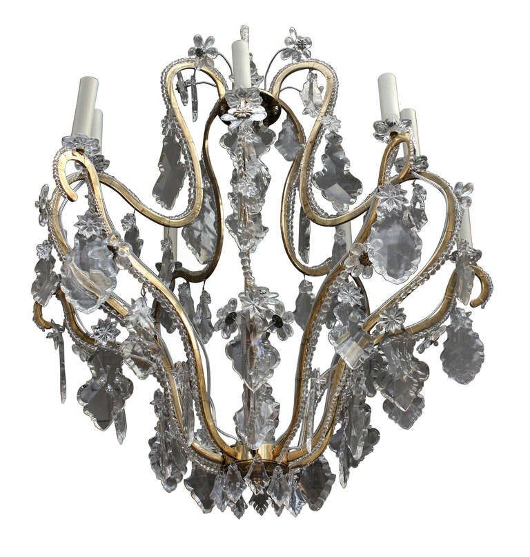 A Large Pair Of Chandeliers In The Style of Bagues