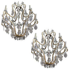 A Large Pair Of Chandeliers In The Style of Bagues