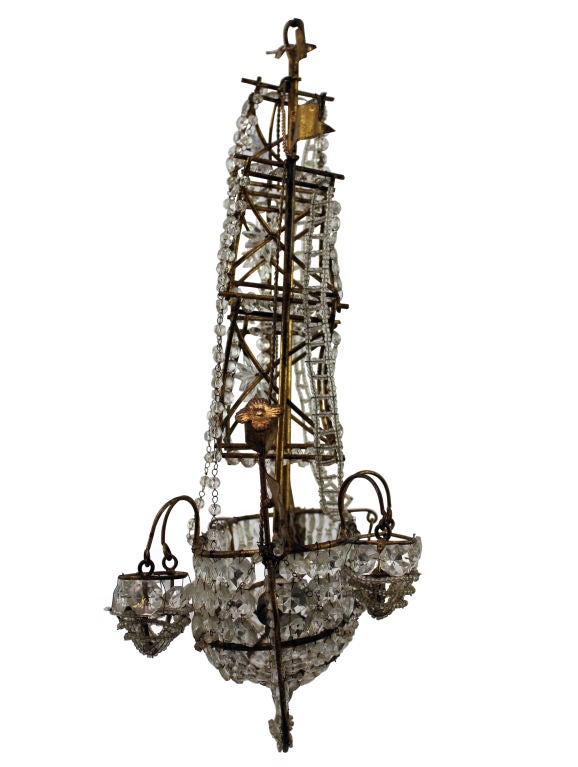 Français Lustre Galleon de la Maison Bagues