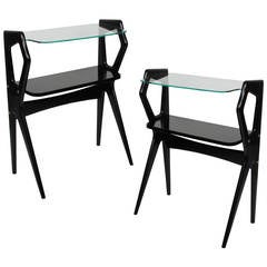 Pair of Architectural Night Stands in the Manner of Parisi