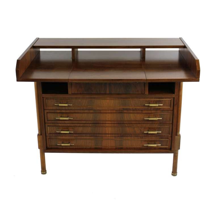 An Italian Solid Walnut Desk & Chair c.1960's
