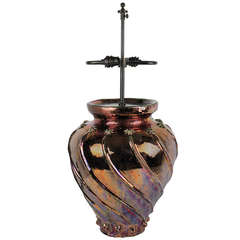 Vintage A Beautiful 40's Lustre Ware Vase Lamp