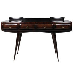 Stylish Italian Console Table on Finely Tapering Legs