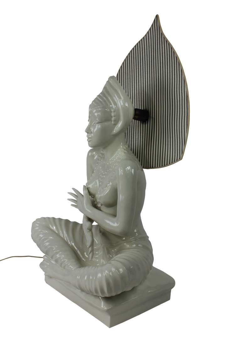 A Large & Unusual 60's Italian Lamp In THe Form Of A Deity