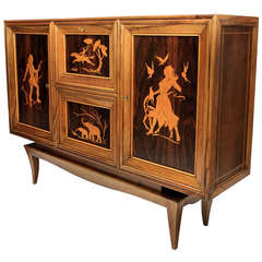 A Large Walnut Cabinet of Fine Quality Attributed to Colli A Large Walnut Cabinet of Fine Quality Attributed to Colli