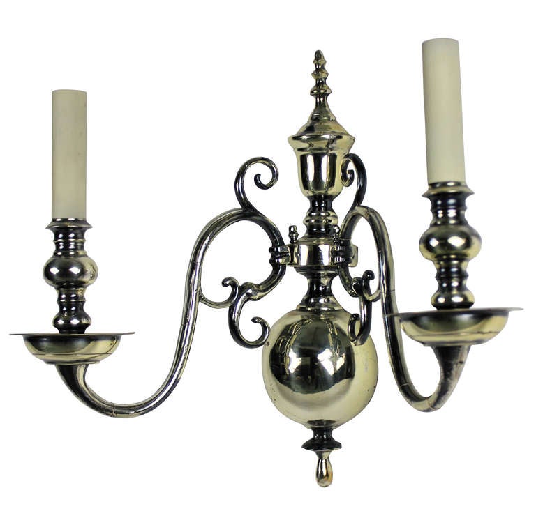 Fine Pair of English Silver Wall Lights, circa 1800 In Excellent Condition In London, GB