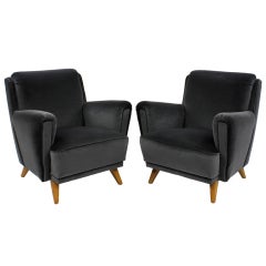 A Pair Of Stylish 50's Danish Armchairs