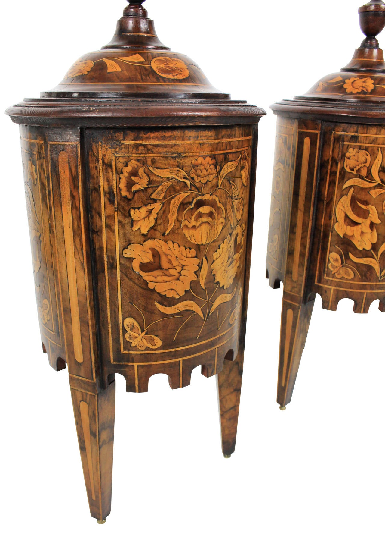 Pair of Inlaid Dutch Wine Coolers In Good Condition In London, GB