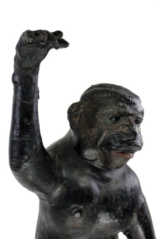 Life Size 19th Century French Leather Monkey 1