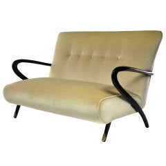 An Elegant Settee In The Style Of Paolo Buffa