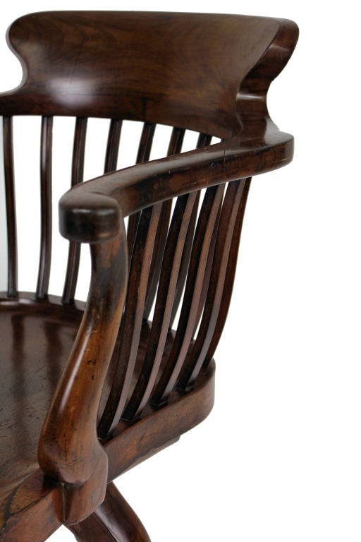 An English Walnut Desk Chair By Edward Godwin 1