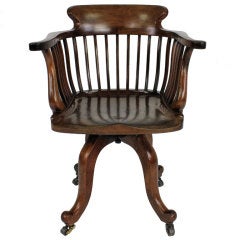 Antique An English Walnut Desk Chair By Edward Godwin