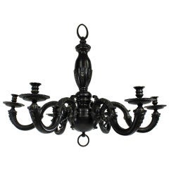 A Louis Philippe Patinated Bronze Chandelier