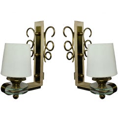 A Pair Of Elegant 40's French Wall Lights