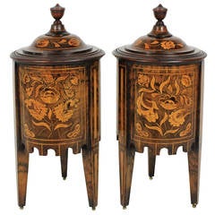 Pair of Inlaid Dutch Wine Coolers