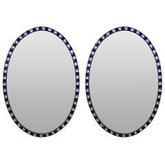 Pair of George III Style Irish Mirrors in Rock Crystal