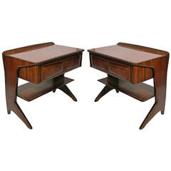 Pair of Architectural 1950s Night Stands