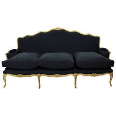 Fine Louis XV Style Giltwood Canape