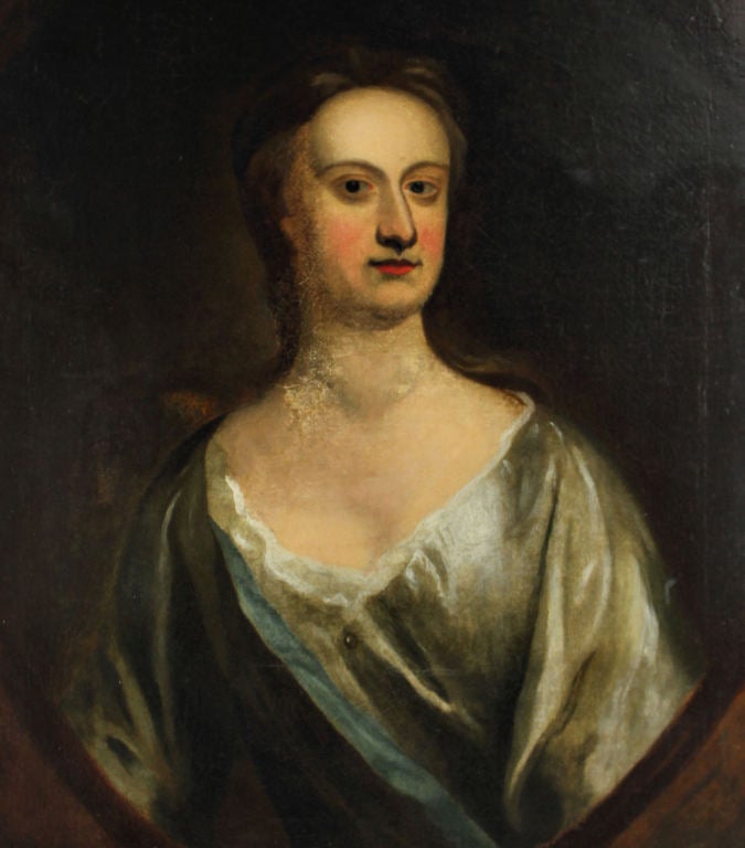 A large oil on canvas portrait of an English Lady by a follower of Joseph Highmore, possibly Jonathan Richardson Junior. The portrait has been restored and relined and is in its original frame.