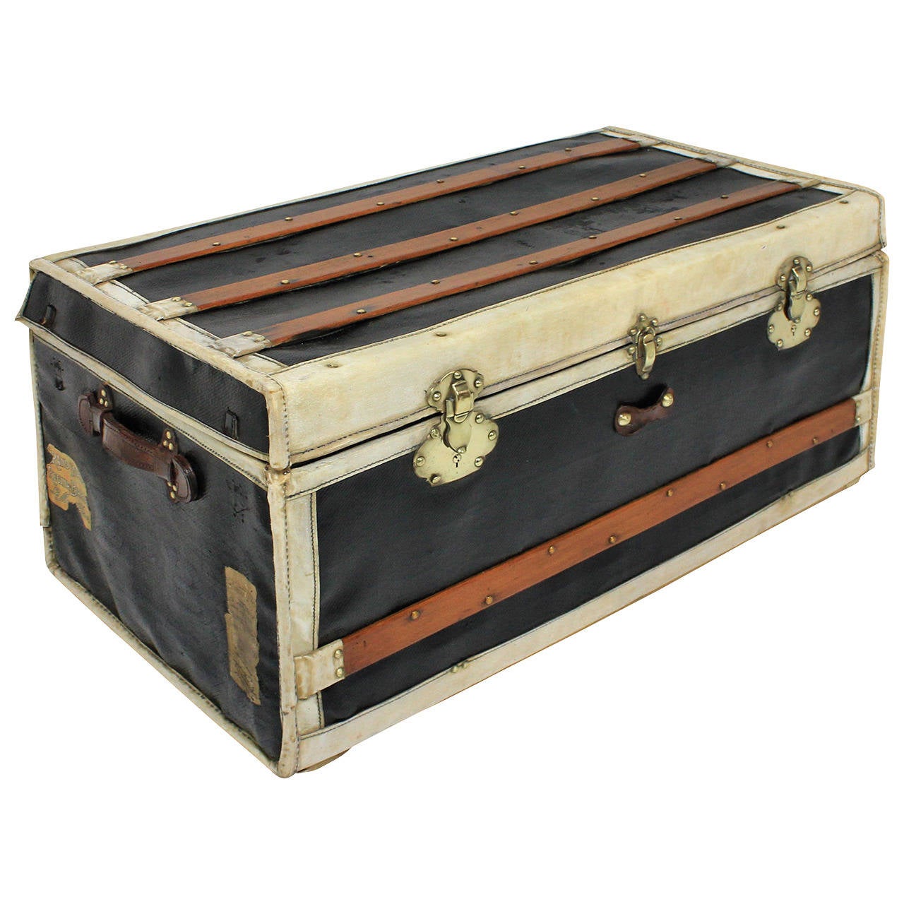 Large Decorative English Cabin Trunk at 1stdibs