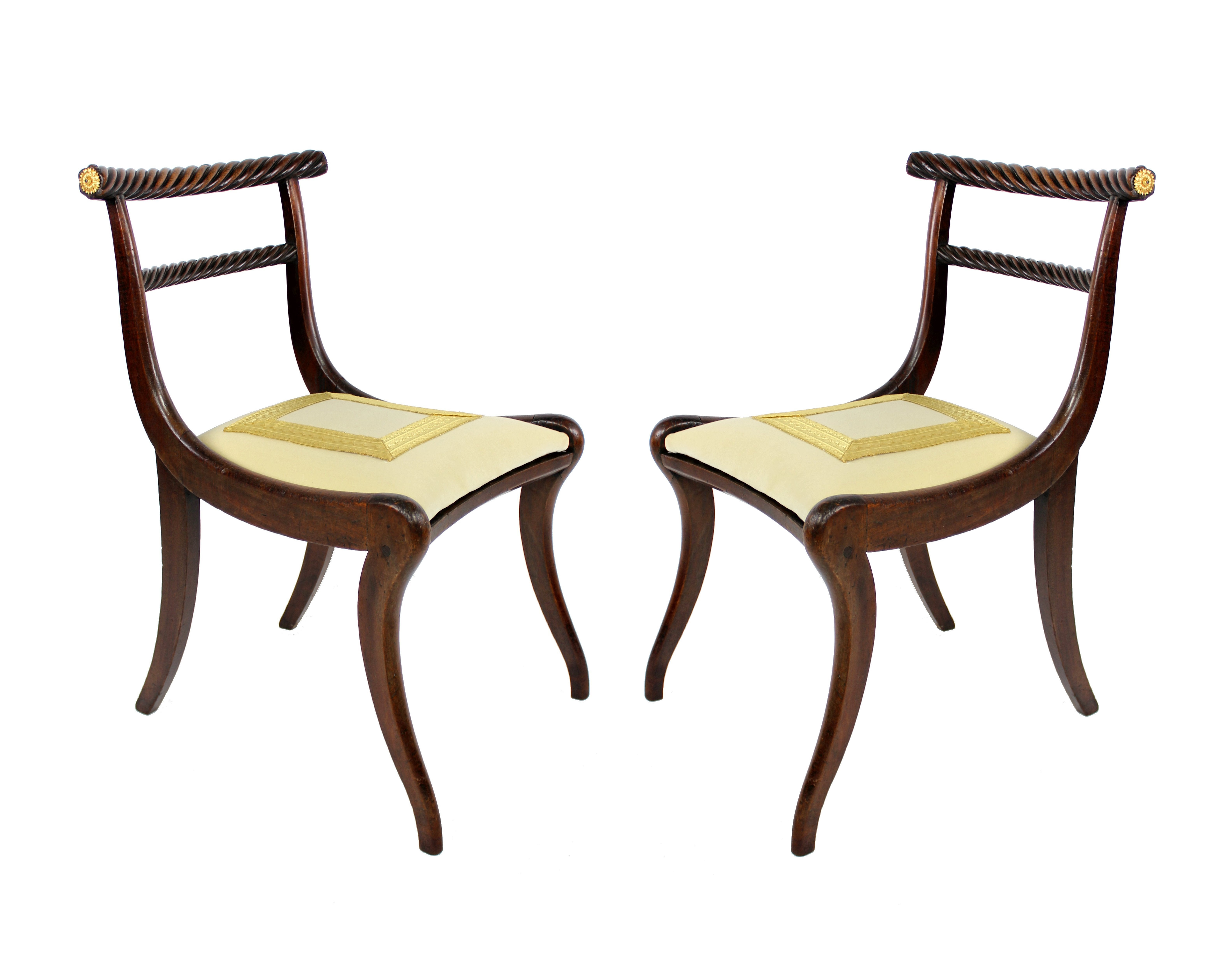 A Pair of Fine Irish 'Trafalgar' Chairs