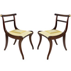 A Pair of Fine Irish 'Trafalgar' Chairs