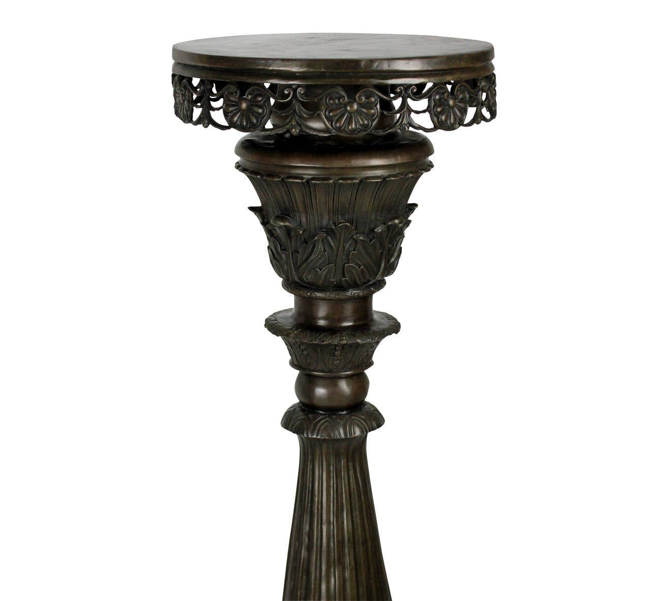 Rare and Beautifully Cast Pair of Venetian Bronze Torchere