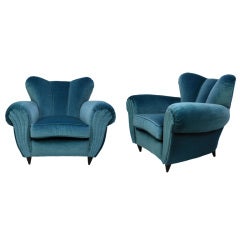 A Pair Of Large Italian Surrealist Armchairs