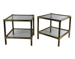 A Pair Of French Brass End Tables