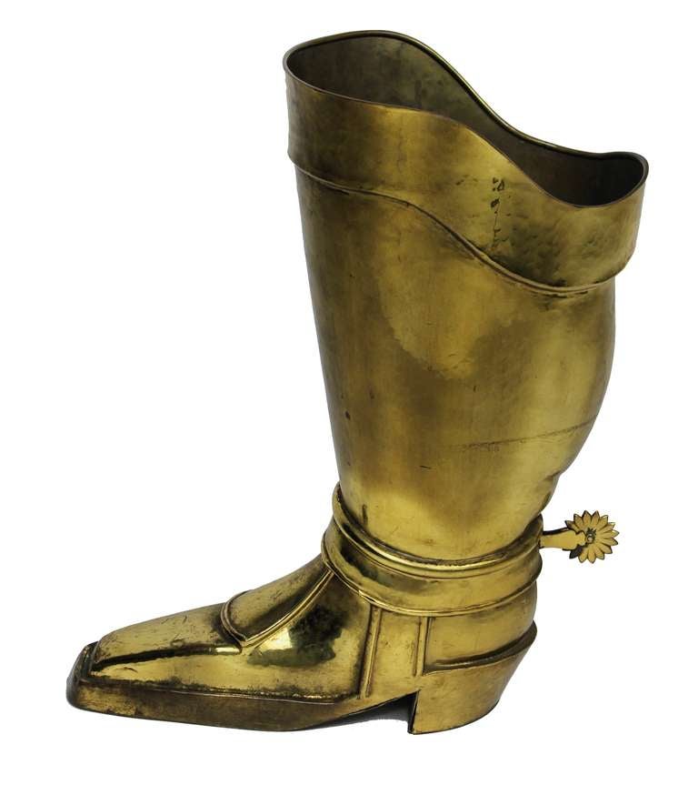 An Amusing 50's Umbrella Stand In The Form Of A Cavalry Boot
