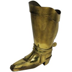 Vintage An Amusing 50's Umbrella Stand In The Form Of A Cavalry Boot