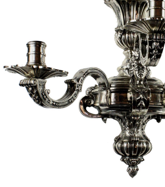 English Pair of Silver Plated Bronze Sconces after Model at Knowle, Kent