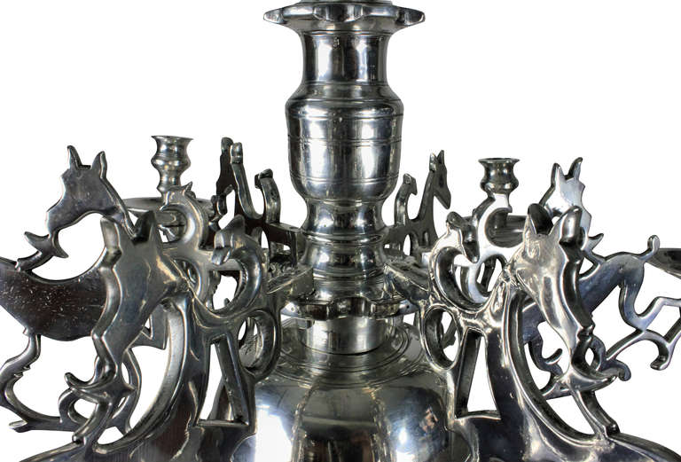 17th Century Flemish Silver Chandelier In Good Condition In London, GB