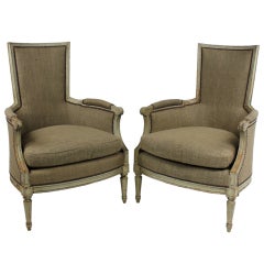 A Pair Of French Painted Fauteuils