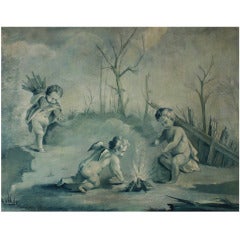 A French 18th Century Grisaille Painting