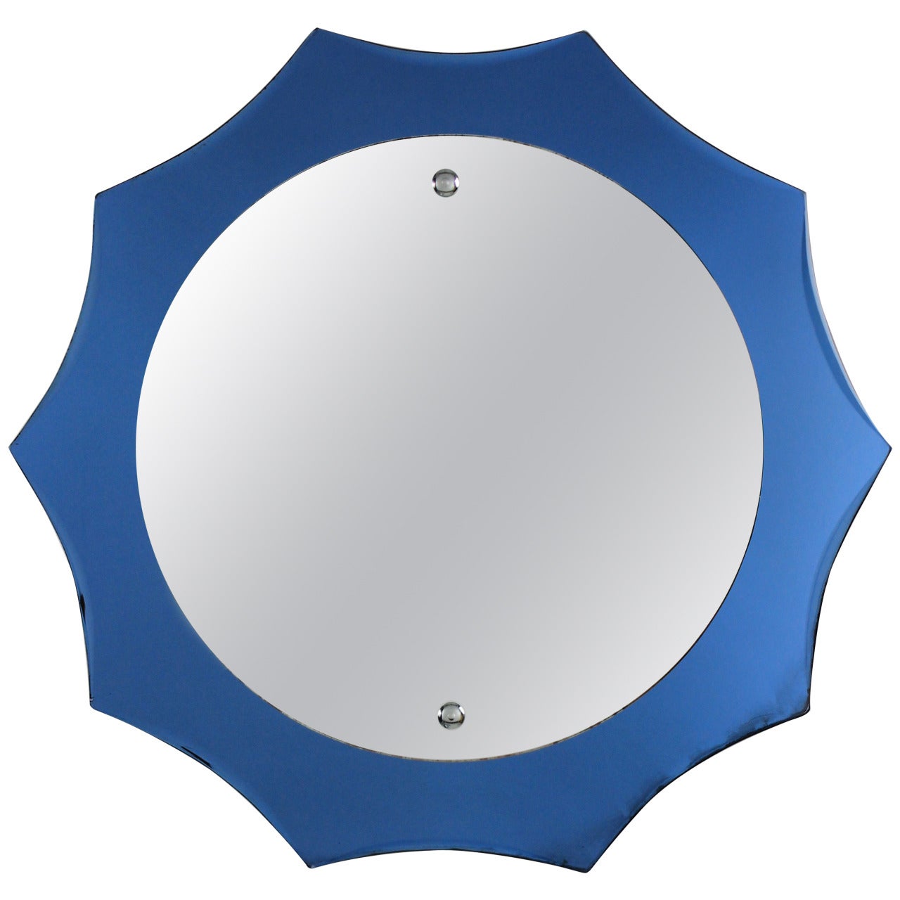 Italian Blue-Bordered Mirror