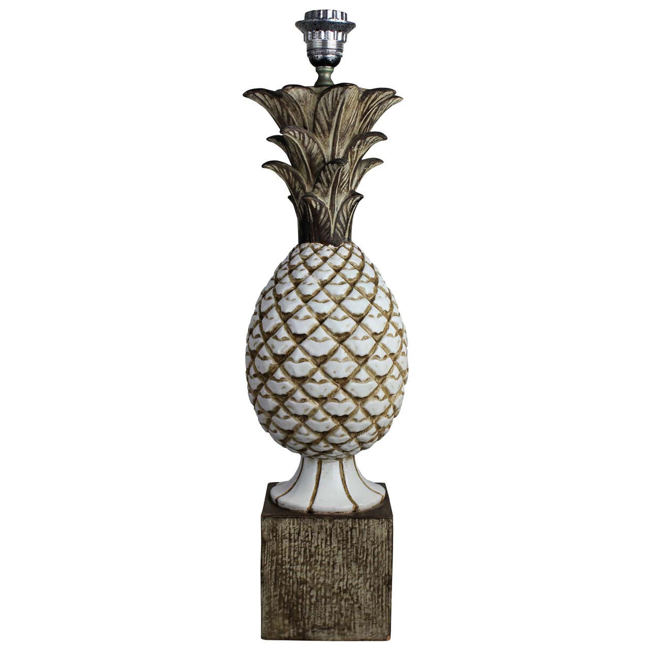 Italian Ceramic Pineapple Lamp at 1stDibs