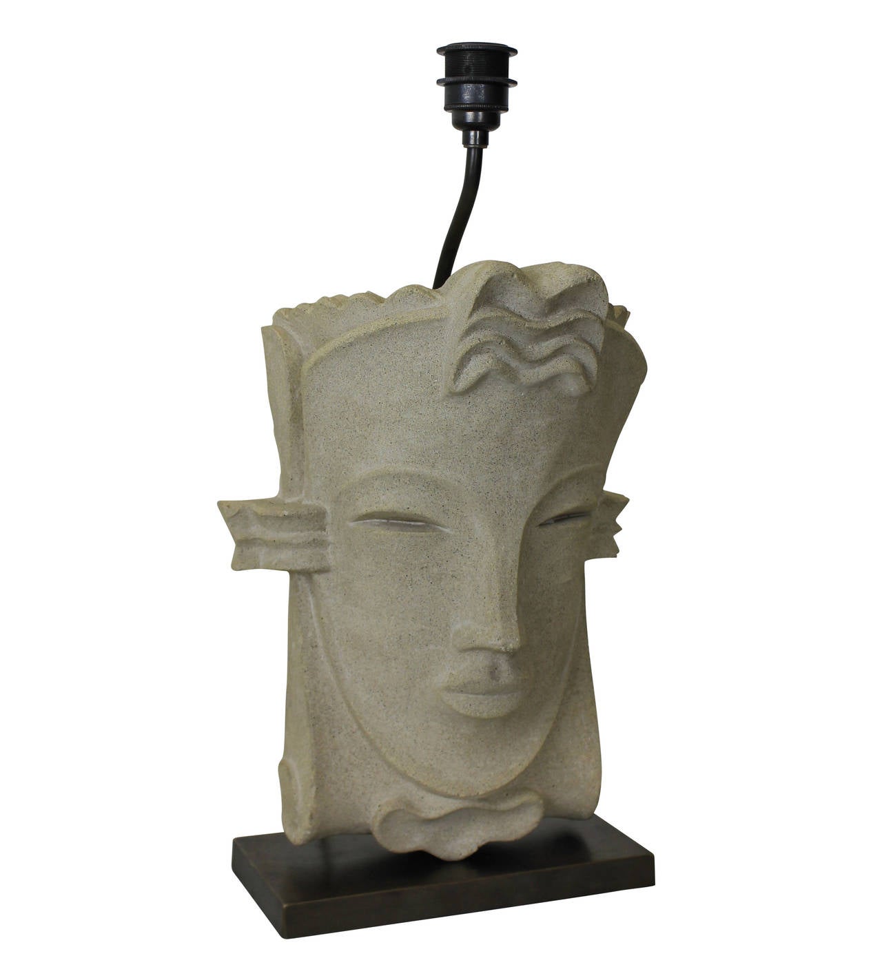 French Stone Mask Lamp