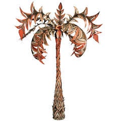 A Large & Unusual 50's Italian Palm Tree Lamp