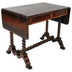 A Fine French Early 19th Century Solid Rosewood Sofa Table