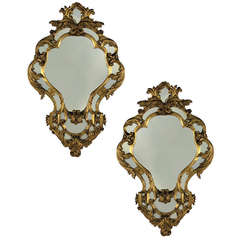 Pair of French Giltwood Girandoles