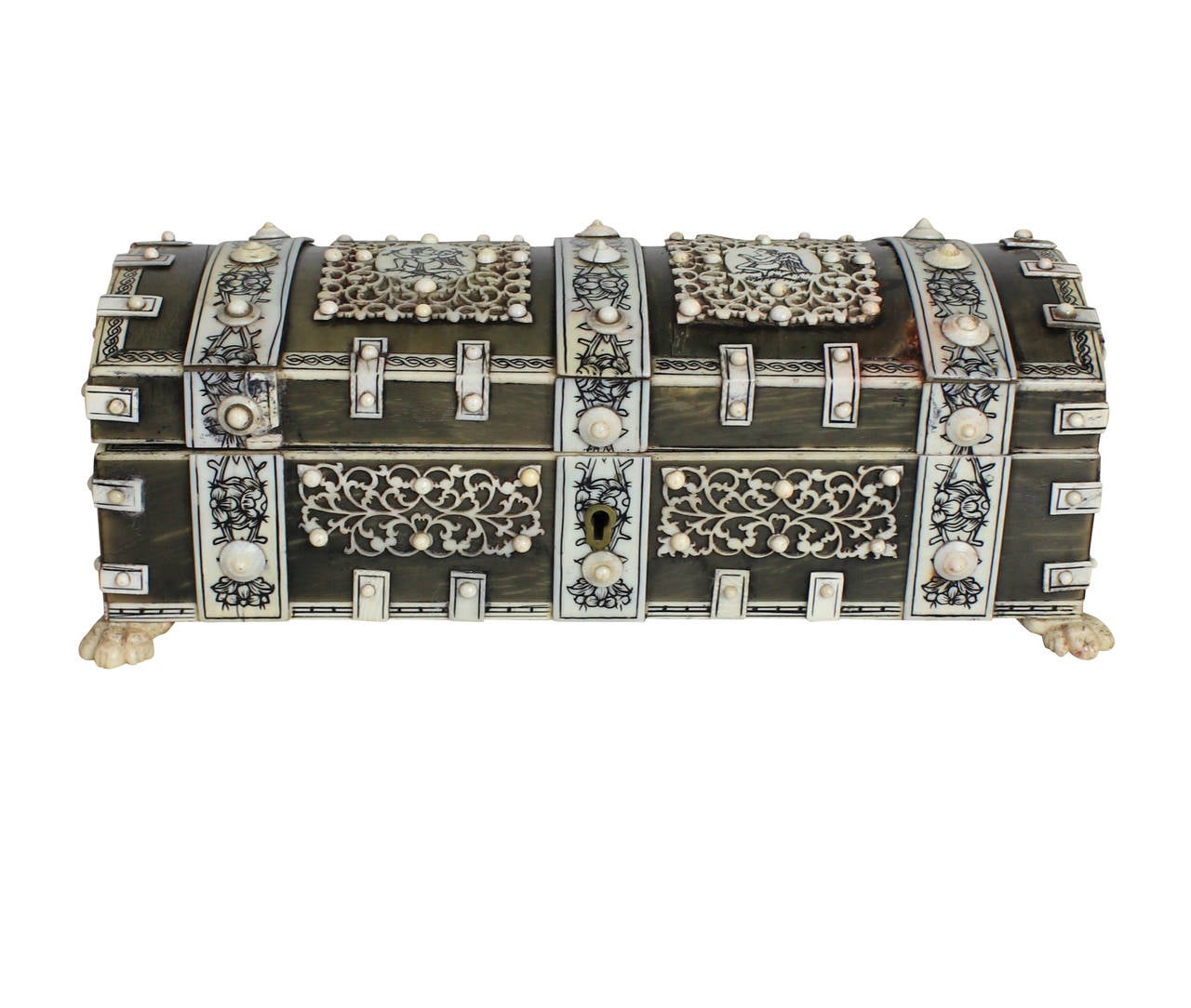 South Indian Ivory and Horn Box