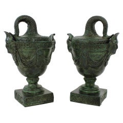 A Pair Of Classically Inspired Bronze Urns