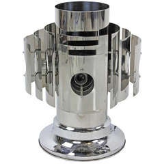 An Unusual 60's Italian Lamp In Chrome