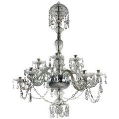 A Large English Cut Glass Chandelier c.1850's