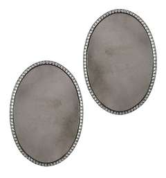 A Stunning Pair Of George III Style Rock Crystal Studded Irish Mirrors