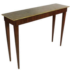 An Elegant 40
s Italian Walnut Console Table