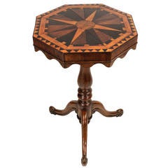 Fine English Geometric Marquetry Table